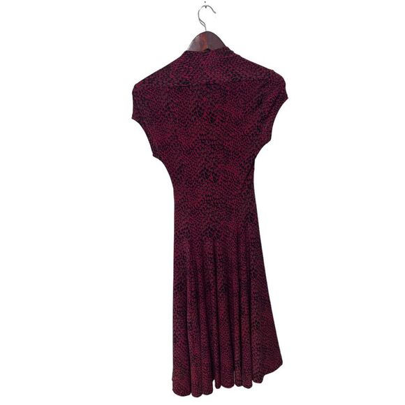 Norma Kamali Snakeskin Jersey Shrug-Style Midi Semi-Formal Dress Red Small - Picture 2 of 10